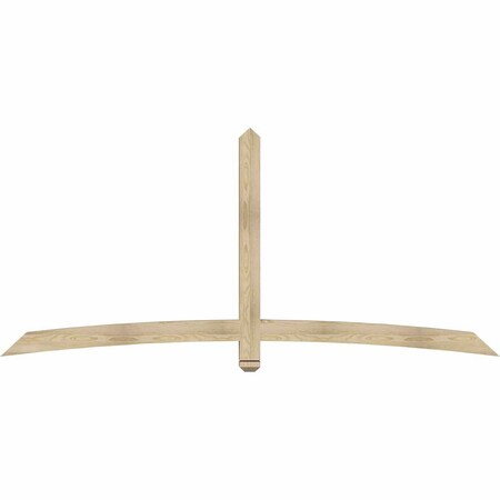 Ekena Millwork Bellingham Rough Sawn Timber Gable Bracket, Douglas Fir, 96"W x 44"H x 4"D x 4"F, 11/12 Pitch GBW096X44X0404BEL00RDF